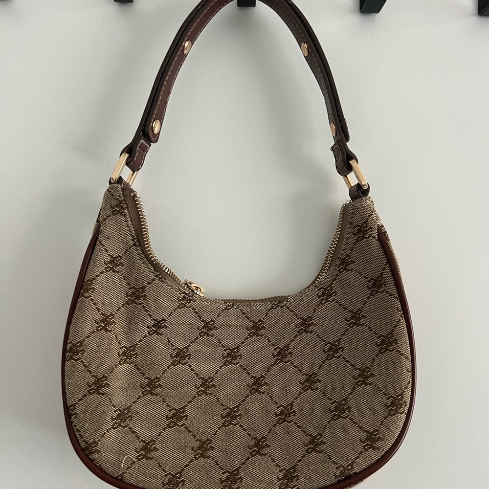 MANGO Brown Designer Patterned Women's Bag